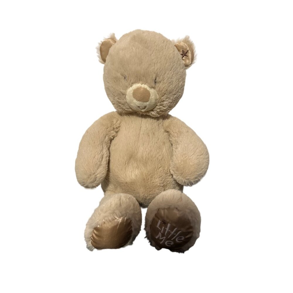 "Little Me" Plush Brown Cream Teddy Bear Star on Ear Stuffed Animal Toy